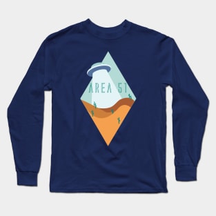 Diamond Area 51 Desert in Teal Long Sleeve T-Shirt